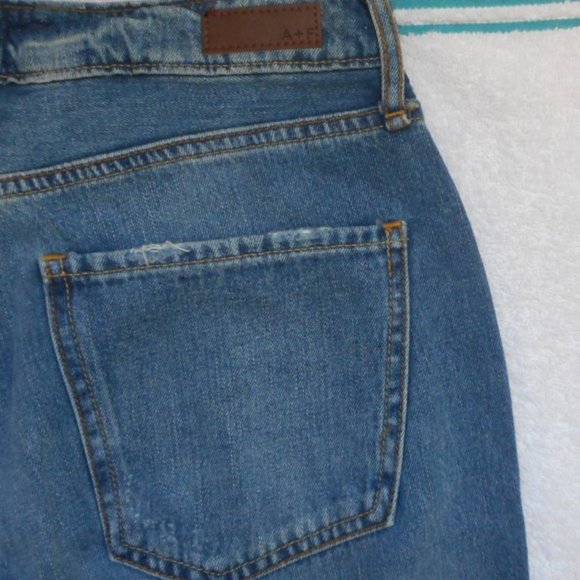 New Abercrombie & Fitch Jeans Size 26/2 Cuffed Ames Boyfriend Denim - Picture 7 of 10